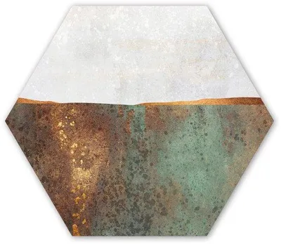 Produktbild von Goldschmiedeeffekt Wanddekoration - Kunststoff - Hexagon - Abstract - Luxus - 120x103 cm