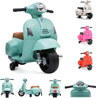 Obrázek produktu pro Moni dětská elektrická motorka Vespa GTS Super Sport, skútr, přední světla, klakson zelená
