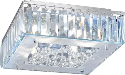 Produktbild von LED Deckenleuchte, Eisen, Chrom, Kristalle klar, L 30cm