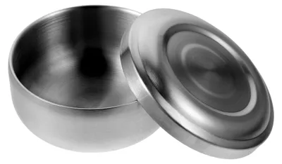 Produktbild von Edelstahl-Rasierschale mit Deckel für Männer