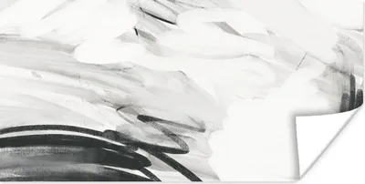 Produktbild von MuchoWow® Poster Schwarz - Weiß - Abstrakt 120x60 cm - Bild