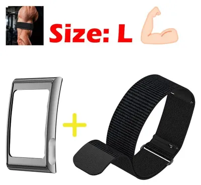 Immagine prodotto di Cinturino per orologio, nylon traspirante, compatibile con entrambi i sessi, taglia L, colore nero, modello Helio