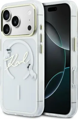 Obrázek produktu pro Pouzdro Karl Lagerfeld Iml Choupettes Karl  Script Logo Magsafe pro iPhone 17 Pro průhledné