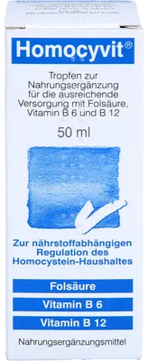 Immagine prodotto di Homocyvit gocce per favorire il normale metabolismo dell'omocisteina, soluzione da 50 ml
