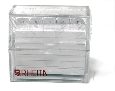 Produktbild von Rheita Karteikasten DIN A8, mit A-Z Register und 100 Karteikarten,