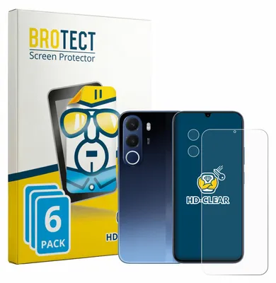 Produktbild von 6x Für realme C100x (Display+Kamera) Schutzfolie BROTECT Displayschutz Display Schutz Folie Klar Transparent