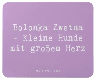 Produktbild von Mr. & Mrs. Panda Mauspad Spruch Bolonka Zwetna Herz - Lavendeltraum - Geschenk, Mouse Pad, pc mousepad, computer, familienfreundliche Hunde, Hunderasse, Hundeleben
