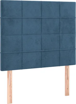 Produktbild von vidaXL Kopfteil Dunkelblau 100x5x118/128 cm Samt