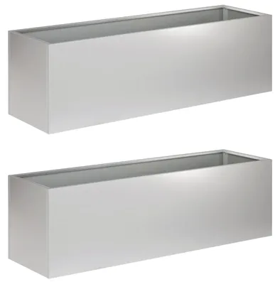 Produktbild von vidaXL Garten-Pflanzgefäß 2 stk. Silber 100 x 30 x 30 cm