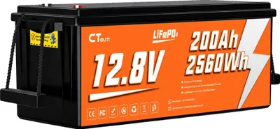 Produktbild von LiFePO4-Batterie, 2560 Wh Kapazität, 200A BMS, Wohnmobil, Boot, Camping, Solarpanel-Batterien, CT200-12