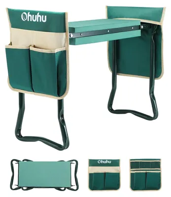 Produktbild von Gartenkniebank Gartenhocker Kniebank - Klappbar - Mit 2 Werkzeugtaschen - Belastbar bis 150 kg