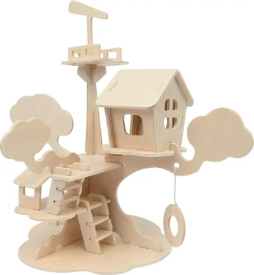 Produktbild von Marabu KiDS 3D Puzzle "Baumhaus" 37 Teile Holzbausatz