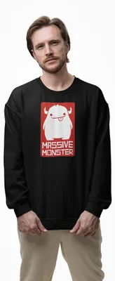 Produktbild von D&B Design Uni Pullover SWEB00024 Monster Schwarz-Größe 3XL