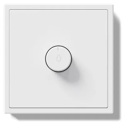 Productafbeelding van Dimmer schakelaar 80 x 80 mm - Inbouwdraaidimmer voor gloeilampen en LED-lampen - 500 W - Wit