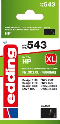 Produktbild von edding Tintenpatrone EDD-543 schwarz HP Nr. 302XL