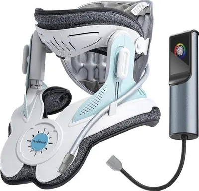 Image de Appareil de soutien cervical à force réglable et à assistance pneumatique pour soulager la nuque