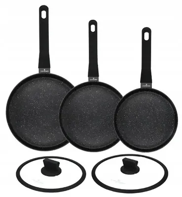 Produktbild von Zwieger Veron Pfannenset 3-teilig mit Deckeln, Schwarz