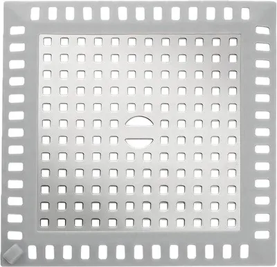 Produktbild von Famanu Abflussgitter aus Edelstahl quadratisch 12,5 x 12,5 cm für Dusche und Waschbecken