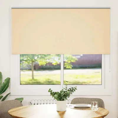Obrázek produktu pro vidaXL zatemňovací roleta béžová 150x130 cm Šířka látky 146,6 cm
