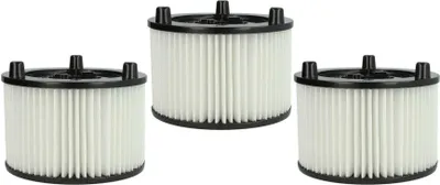 Produktbild von vhbw 3x Faltenfilter kompatibel mit Bosch AdvancedVac 20, UniversalVac 15 Staubsauger - Patronenfilter Weiß Abwaschbar