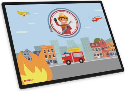 Produktbild von itenga Schreibunterlage V1 Motiv Feuerwehr Kindermotiv