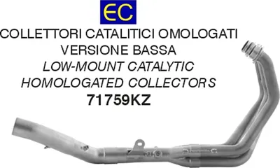 Image de Collecteur ARROW avec catalyseur pour Yamaha MT09 RN69 à partir de l'année modèle 2021- version basse