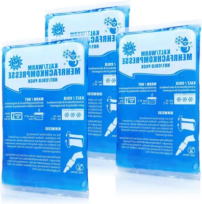 Productafbeelding van Herbruikbare Kompressen voor Warmte en Koude - 3x 16x9 cm - Ideaal voor Eerste Hulp en Pijnverlichting