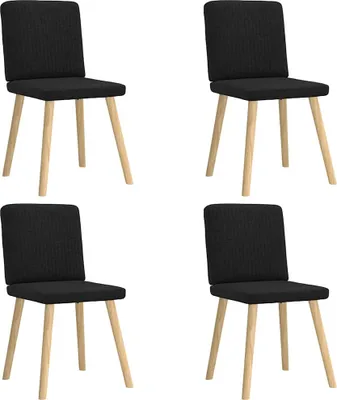 Obrázok produktu pre vidaXL Jedálenské stoličky 4 ks čierna látka