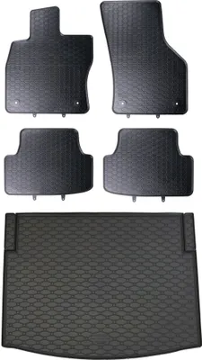 Produktbild von Gummi Fußmatten + Kofferraumwanne Set für Seat Leon 4 Typ KL, Bj. 3/2020-
