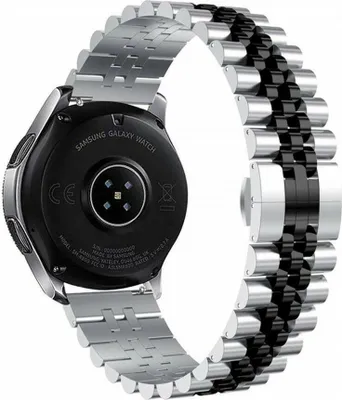 Produktbild von Strap-it Xiaomi Amazfit GTR Jubilee Stahlband (Silber/Schwarz)
