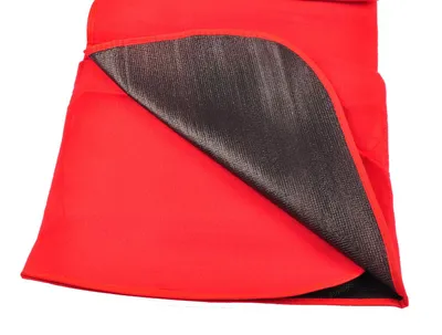 Produktbild von Picknickdecke 130x150cm wasserdicht Stranddecke Strandmatte Campingdecke Reisedecke Spielunterlage Decke Festival Picknick Camping Gartenparty Tragegriff , Farbe:rot