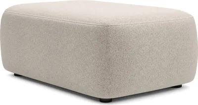 Immagine prodotto di Pouf Bouli Crema e Nero FURNLUX 100cm / Colore principale: Beige / Dimensioni: 100 x 42 x 68 cm