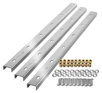 Produktbild von SOTECH Gratleiste U-FORM 700 mm – Edelstahl SS201, Tischplattenverbinder (3er Set)