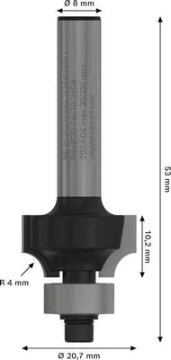 Produktbild von PRO Abrundfräser, R 4, S 8