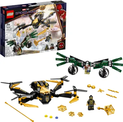 Produktbild von LEGO 76195 Marvel Spider-Mans Drohnenduell, Spielzeug für Kinder ab 7 Jahren, tolles Weihnachts- oder Geburtstagsgeschenk