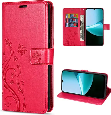 Produktbild von Hülle für Xiaomi Redmi 15C Handy Tasche Handyhülle Wallet Case Flip Cover Rot