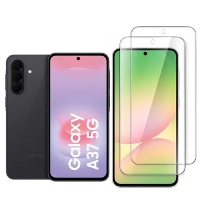 Produktbild von CLM-Tech 2er Set Schutzfolie kompatibel mit Samsung Galaxy A37 5G - Panzerfolie Panzerglas Crystal Clear - Displayschutz 9H Glas - Folie kristallklar 2X Stück