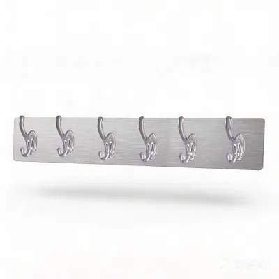 Produktbild von Klebehaken-Set - 6 Stück selbstklebende Wandhaken - Zur Montage in Küche und Badezimmer - Transparentes Acryl