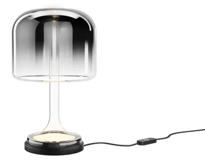 Productafbeelding van LED-tafellamp "SPIRITO", zwart-gerookt glas, 13W, warm licht, 1600lm, afmetingen: 28x18x18cm, IP20, merk: Maytoni