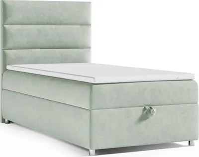 Produktbild von Best for Home Boxspringbett mit Bettkasten Trinity K4-SINGLE 100x200 Bonellfederkern inkl. Topper - Mintgrun