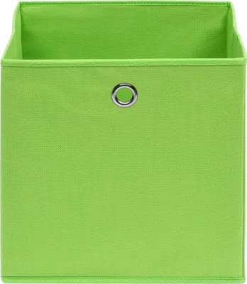 A single green storage box is shown against a white background.