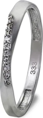 Produktbild von GoldDream Ring Damen Gr. 56 Swing 333er Weißgold silber, weiß Schmuck D2GDR523J56