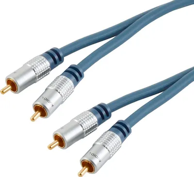 Immagine prodotto di shiverpeaks SP40105 Cavo audio 5 m 2 x RCA blu (40105-MHQ)