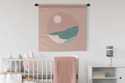 Produktbild von MuchoWow® Wandteppich Wandbehang Sommer - Sonne - Strand 90x90 cm Tapisserie Dekoration Wandtuch - Wandaufhänger