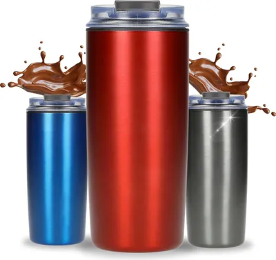 Produktbild von Kaffeebecher to go 450 ml 'Arabica' - Trinkbecher mit Deckel - BPA-frei und geschmacksneutral - rot