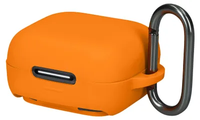 Produktbild von kwmobile Schutzhülle für Anker Soundcore P30i Hülle - TPU Silikon Case für Kopfhörer Ladecase - stoßfestes Cover mit Karabiner - Orange