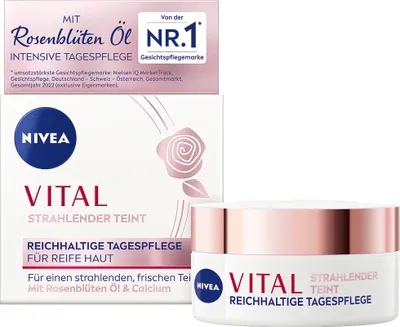 Immagine prodotto di Nivea Crema da giorno con olio di petali di rosa e calcio, per pelli mature, 50 ml
