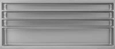 Produktbild von Agoform Besteckeinsatz Scoop II Set 474x1116x59mm, mit Trenner Kunststoff silber