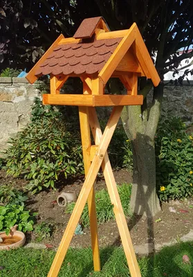 Image de Maxi mangeoire à oiseaux avec support 50 x 52 cm rouge Type 34
