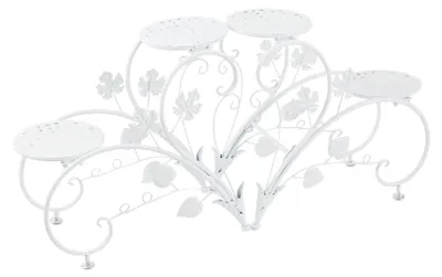 Imagen del producto de Soporte para plantas, diseño de varios niveles, uso versátil, BLANCO, BLANCO